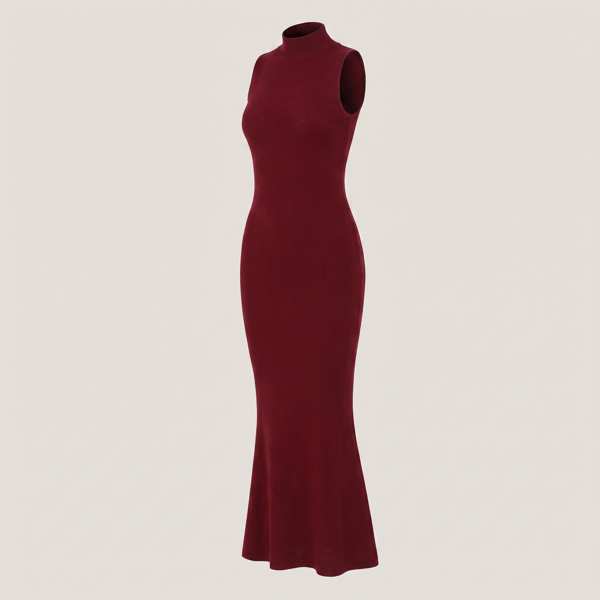 Frida Burgundy Open-Back Dress