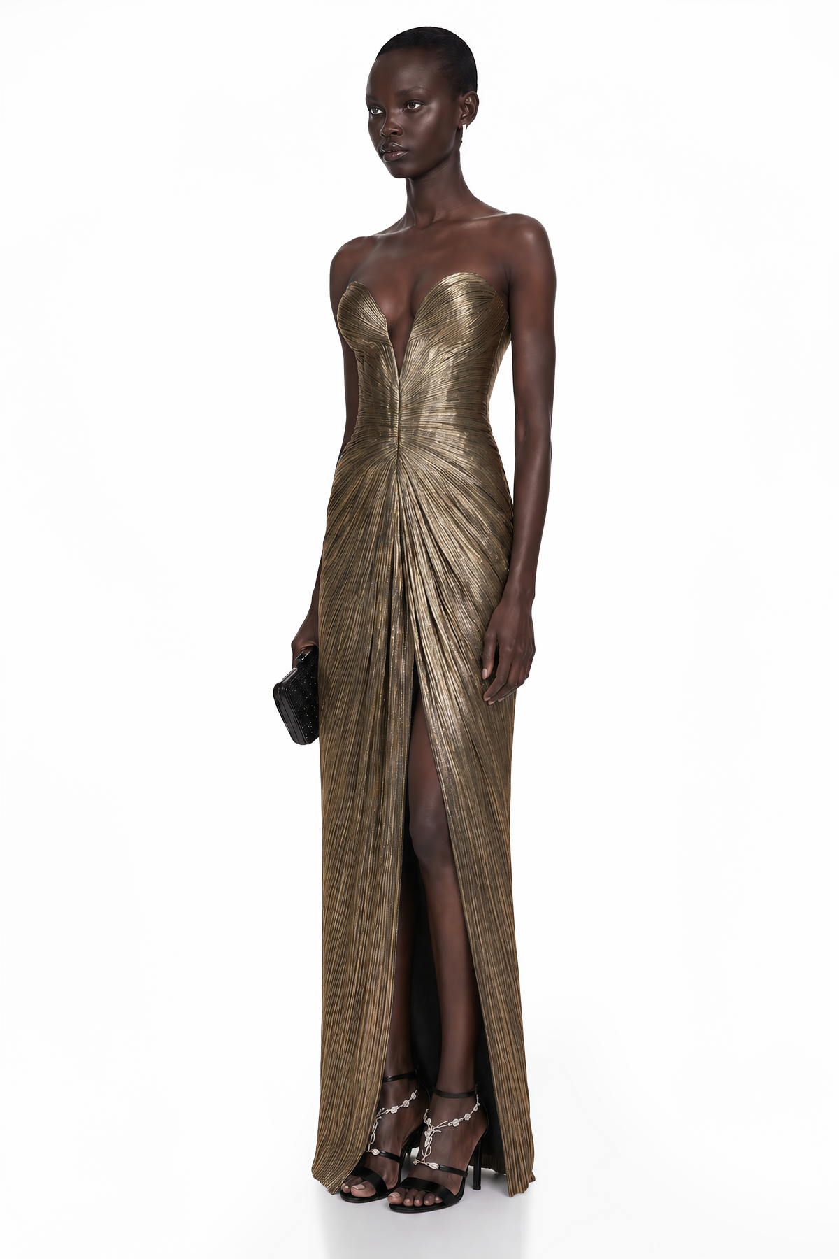 Valeria Bronze Sculpted Maxi