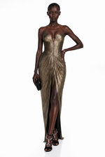 Valeria Bronze Sculpted Maxi