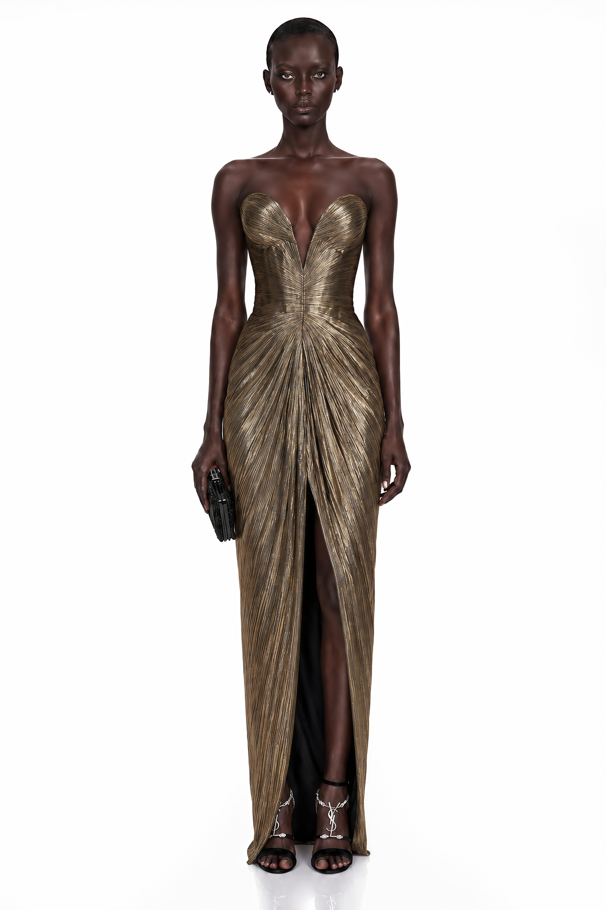 Valeria Bronze Sculpted Maxi