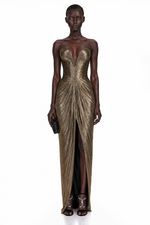 Valeria Bronze Sculpted Maxi