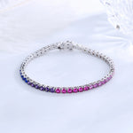 Rainbow Sapphire-Style Bracelet