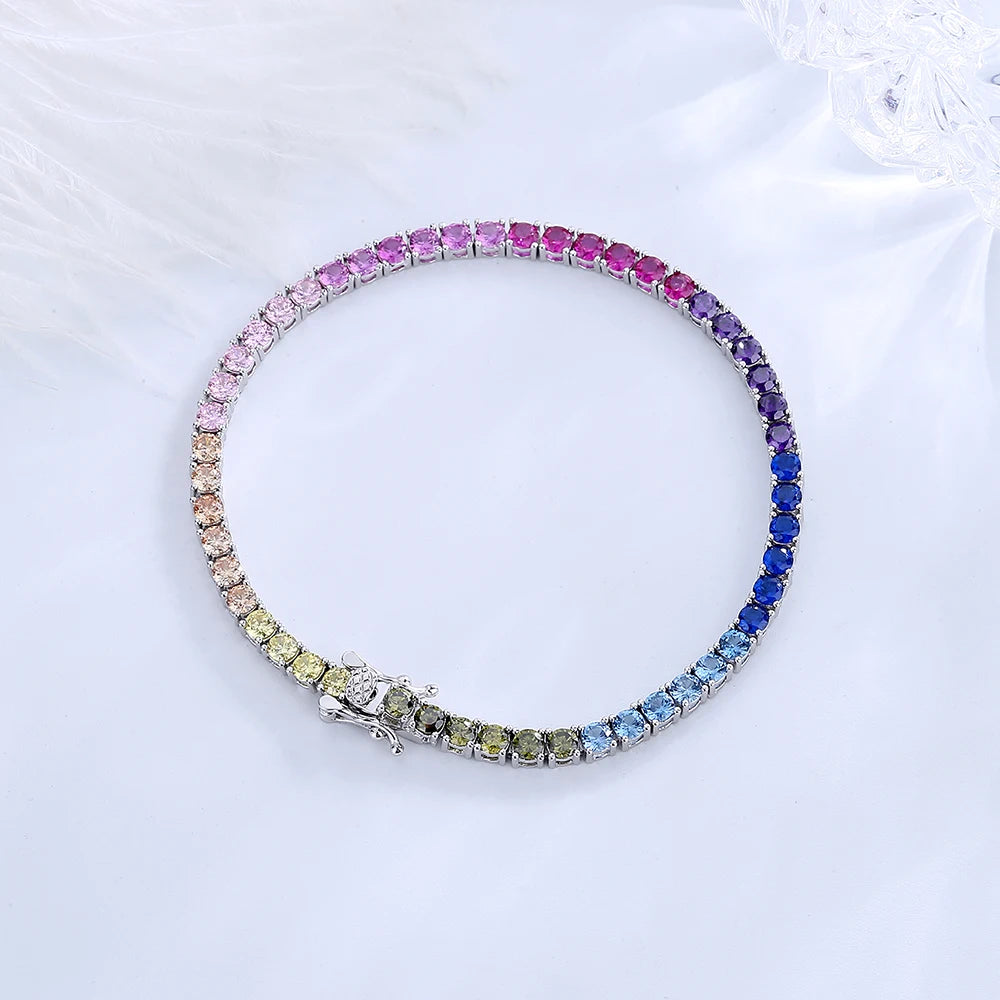 Rainbow Sapphire-Style Bracelet