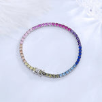 Rainbow Sapphire-Style Bracelet