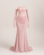 Irina Dusty Pink Lace Maxi Dress