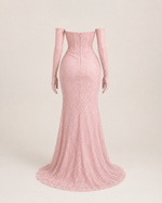 Irina Dusty Pink Lace Maxi Dress