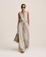 Isaline Stone Tie-Waist Jumpsuit