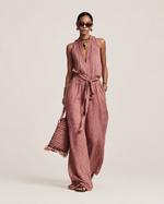 Isaline Stone Tie-Waist Jumpsuit