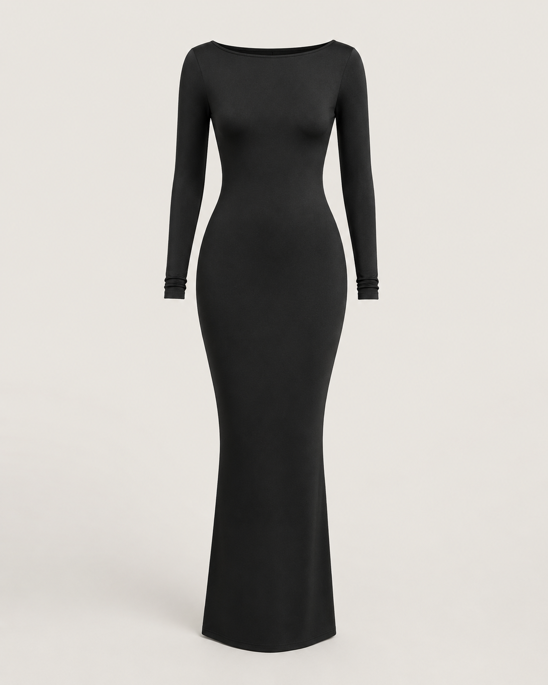 Juliette Black Boat-Neck Maxi Dress