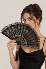 Lace Folding Fan with Tassel