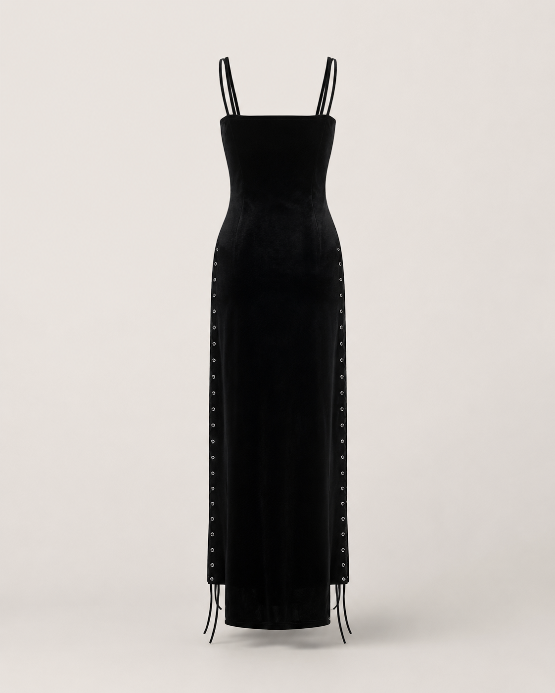 Lilith Noir Corset Slit Dress