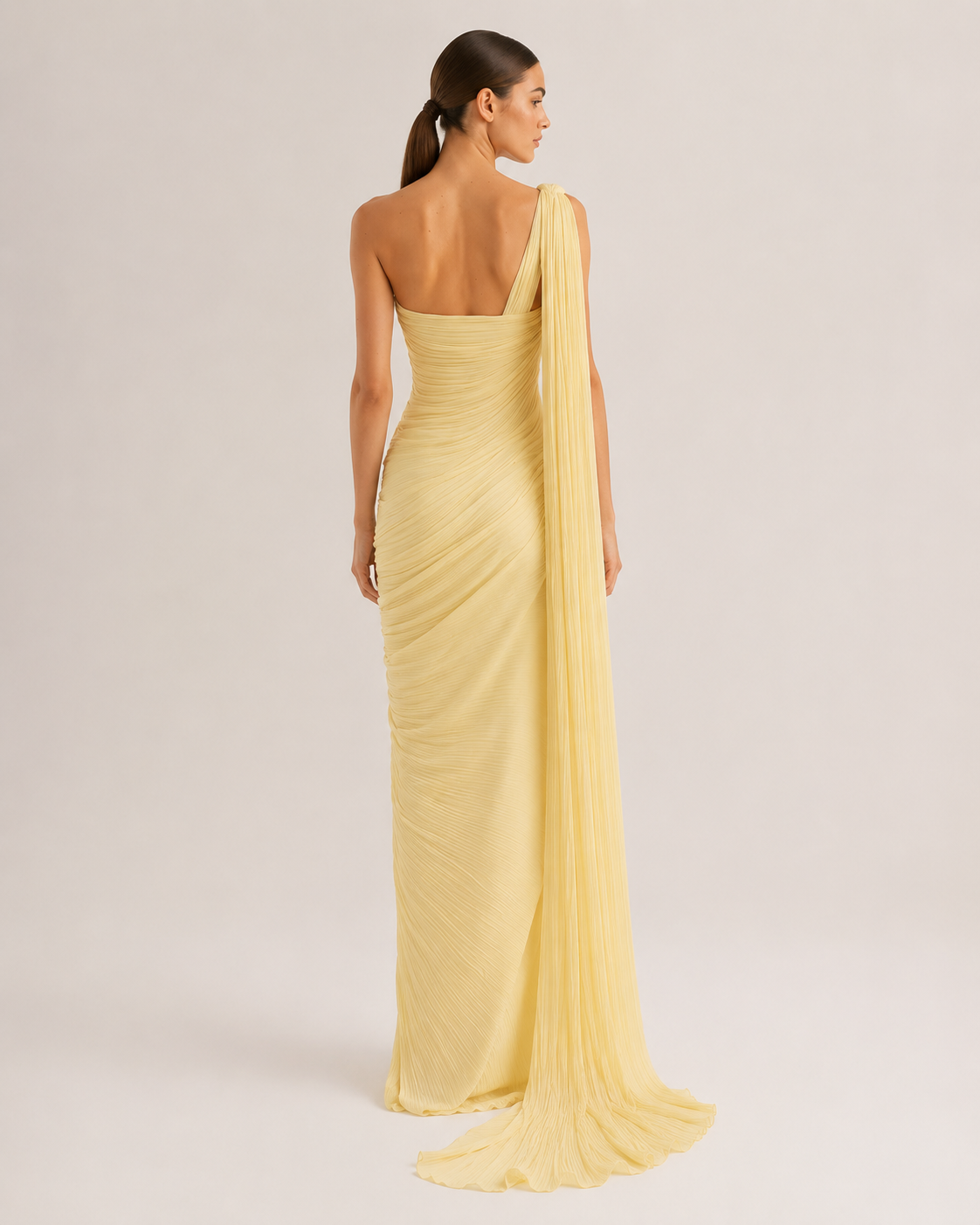 Liora Yellow Asymmetrical Dress