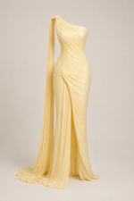 Liora Yellow Asymmetrical Dress