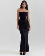 Loredana Strapless Corset Maxi Dress