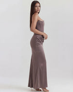 Loredana Strapless Corset Maxi Dress