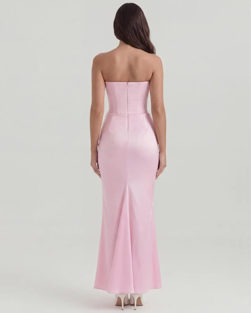 Loredana Strapless Corset Maxi Dress