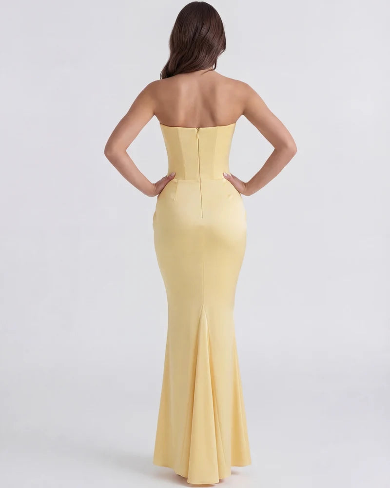 Loredana Strapless Corset Maxi Dress