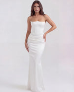 Loredana Strapless Corset Maxi Dress