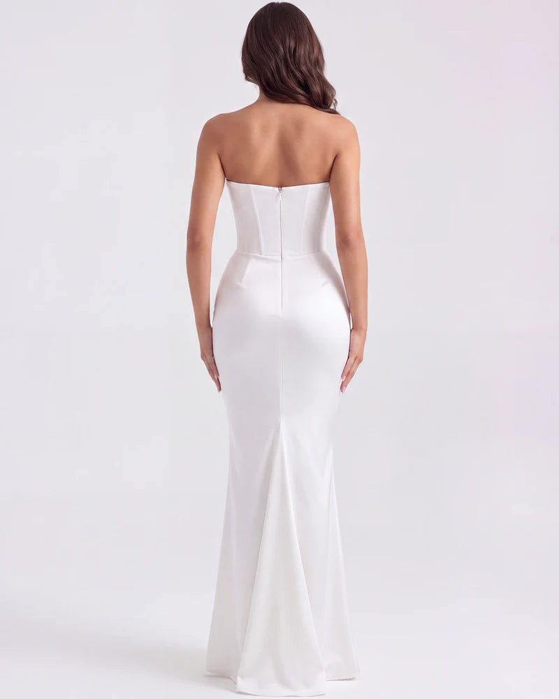 Loredana Strapless Corset Maxi Dress