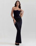 Loredana Strapless Corset Maxi Dress