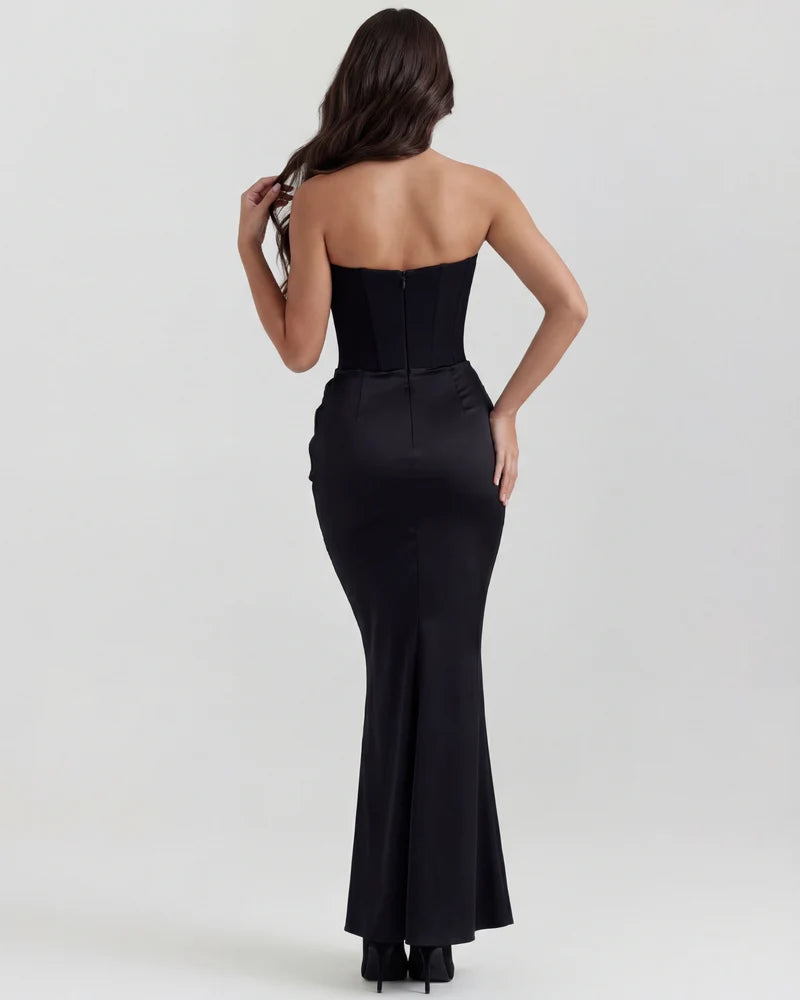 Loredana Strapless Corset Maxi Dress