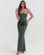 Loredana Strapless Corset Maxi Dress