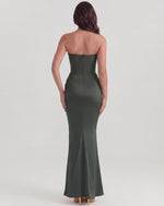 Loredana Strapless Corset Maxi Dress