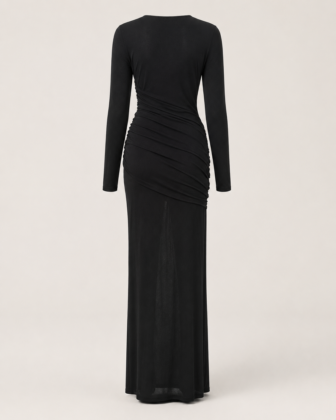 Lorraine Cocoa Long-Sleeve Gown