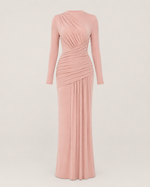 Lorraine Cocoa Long-Sleeve Gown