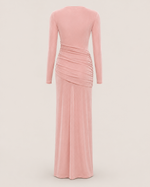 Lorraine Cocoa Long-Sleeve Gown