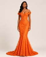 Lysandra Black Crystal Mermaid Gown
