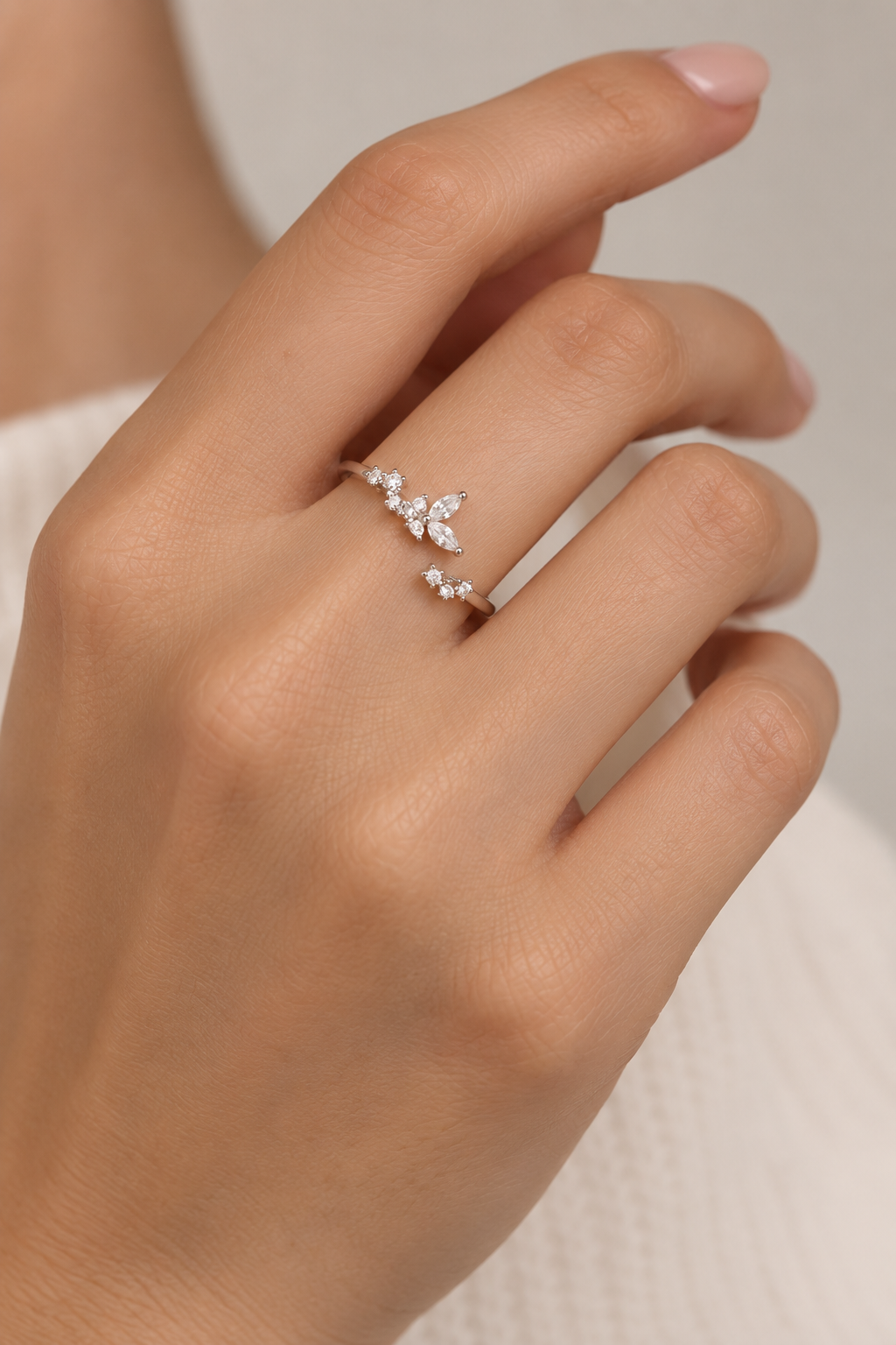 Marquise Butterfly Open Ring