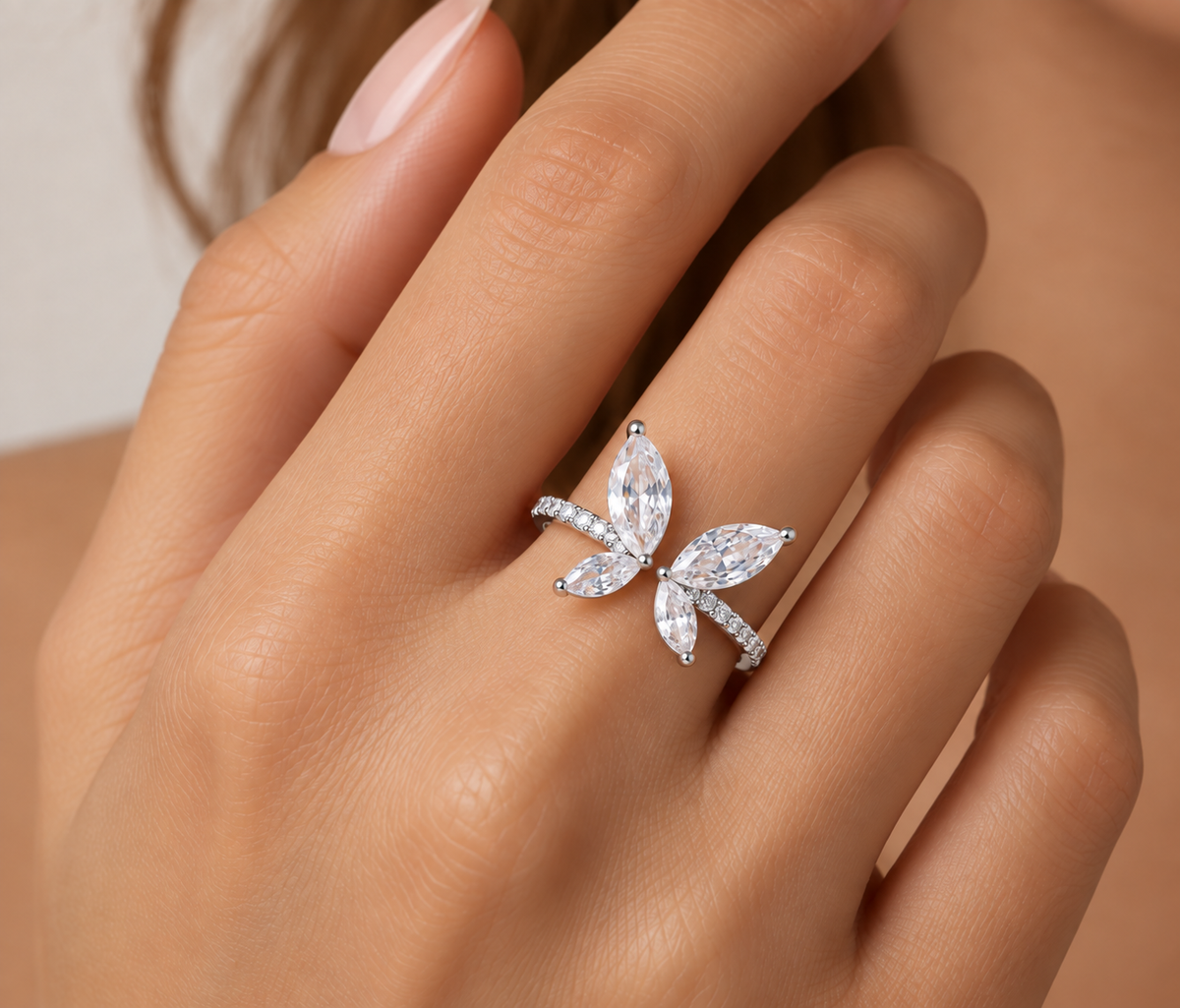 Marquise Wing Butterfly Ring