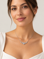 Marquise Flower Cluster Necklace