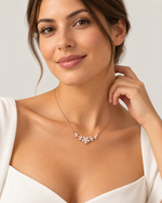 Marquise Flower Cluster Necklace