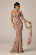 Minna Nude Embellished Gown