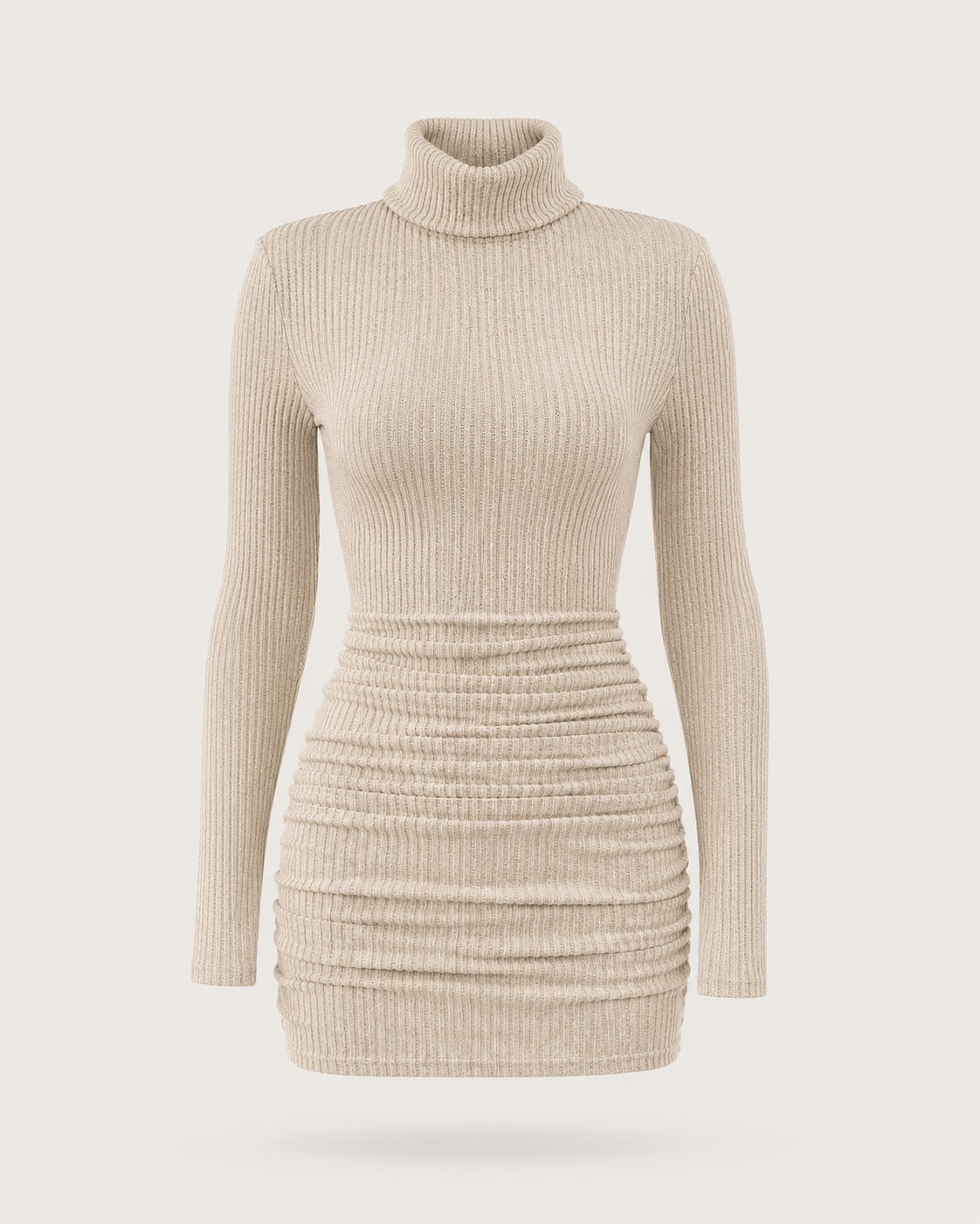 Mirabelle Oatmeal Long-Sleeve Mini