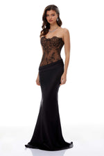 Alessandra Noir Corset Gown