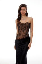 Alessandra Noir Corset Gown