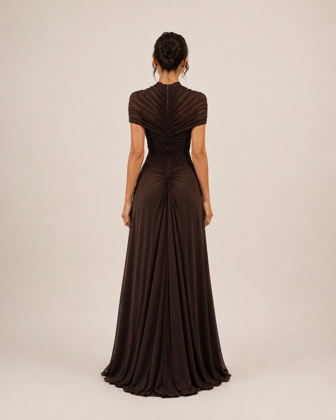Noëlle Cocoa Two-Piece Dress