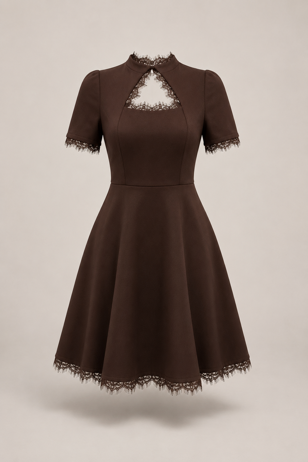 Noémie Lace-Trim Mini Dress