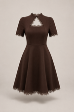 Noémie Lace-Trim Mini Dress