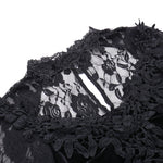 Alisa Noir Velvet Lace Gown