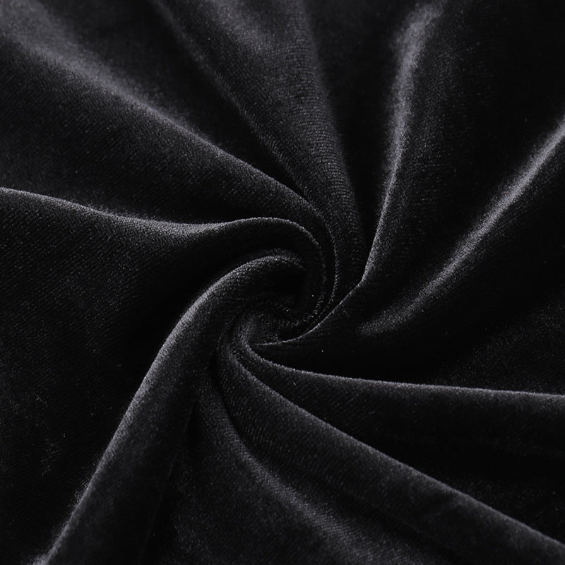 Alisa Noir Velvet Lace Gown