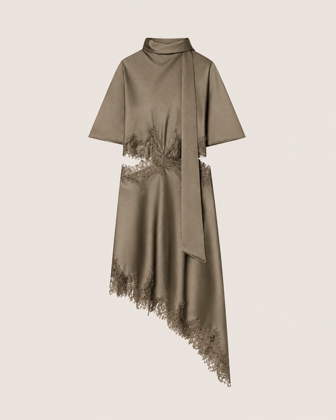 Odette Mocha Asymmetrical Dress