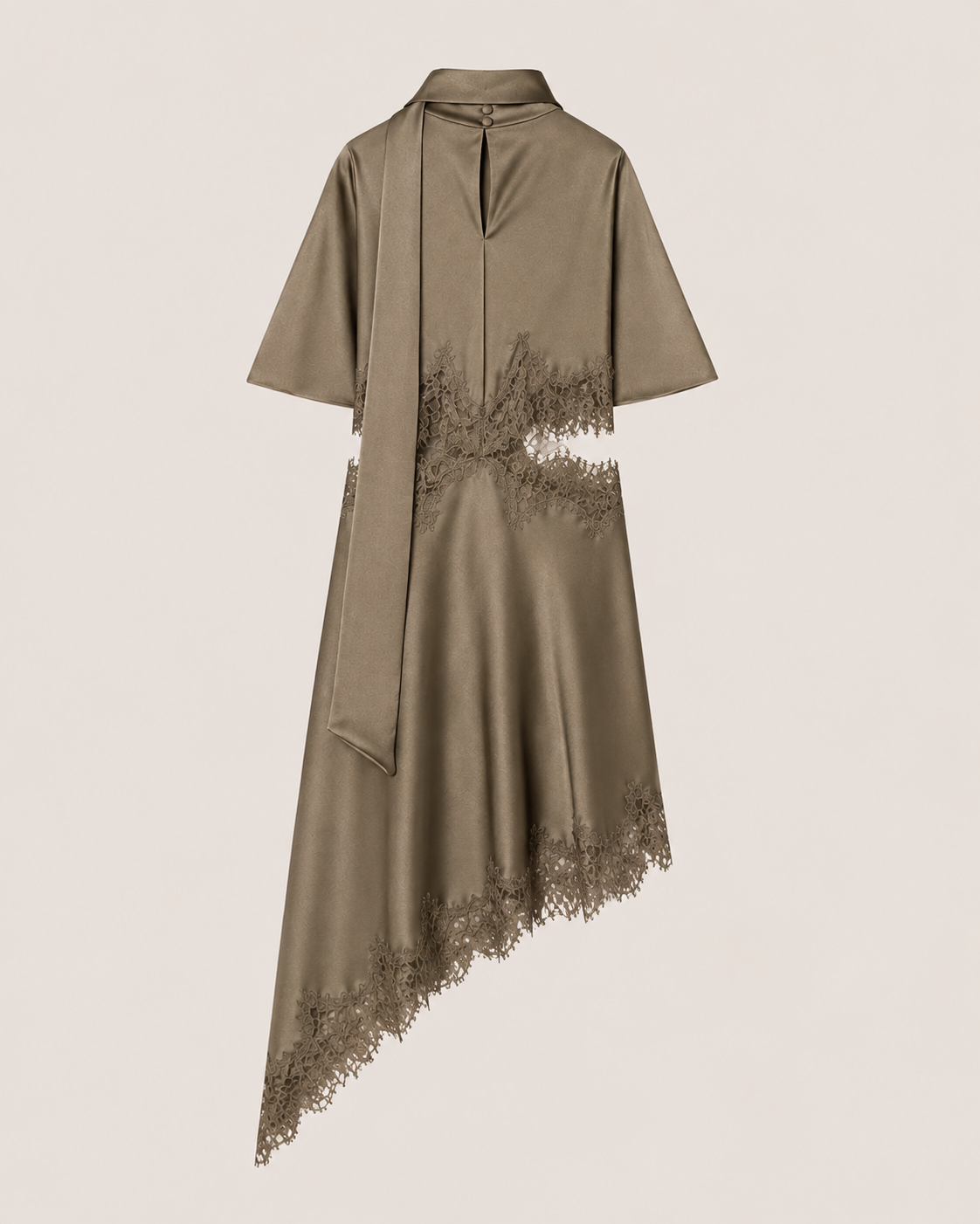 Odette Mocha Asymmetrical Dress