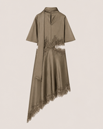 Odette Mocha Asymmetrical Dress