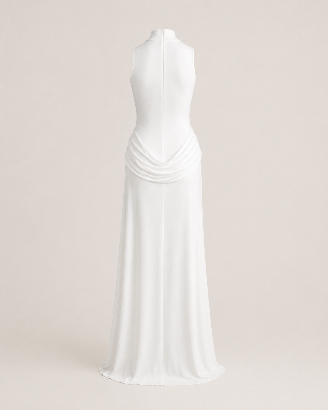 Oriane Ivory Draped Gown