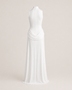 Oriane Ivory Draped Gown