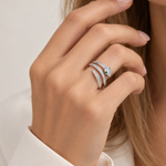 Pave Spiral Snake Ring